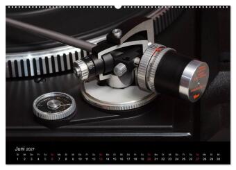 Vintage Turntables Made In Schwarzwald (hochwertiger Premium Wandkalender 2027 DIN A2 quer), Kunstdruck in Hochglanz