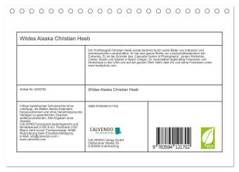 Wildes Alaska Christian Heeb (Tischkalender 2027 DIN A5 quer), CALVENDO Monatskalender