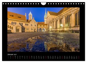 BRAUNSCHWEIG - Abendliche Impressionen (Wandkalender 2027 DIN A4 quer), CALVENDO Monatskalender