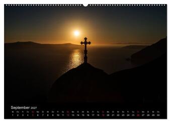 Santorin Trauminsel (Wandkalender 2027 DIN A2 quer), CALVENDO Monatskalender
