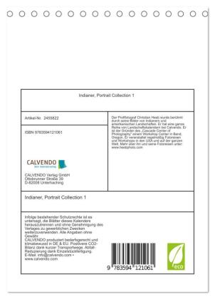Indianer, Portrait Collection 1 (Tischkalender 2027 DIN A5 hoch), CALVENDO Monatskalender