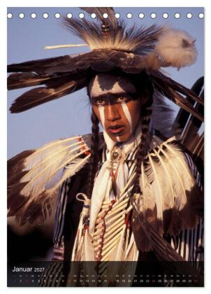 Indianer, Portrait Collection 1 (Tischkalender 2027 DIN A5 hoch), CALVENDO Monatskalender