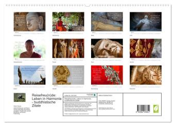 Reisefreu(n)de: Leben in Harmonie - buddhistische Zitate (hochwertiger Premium Wandkalender 2027 DIN A2 quer), Kunstdruck in Hochglanz