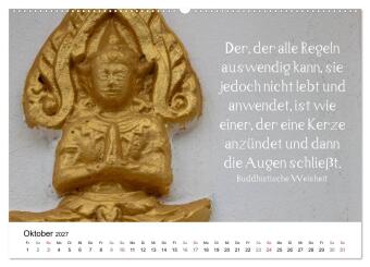 Reisefreu(n)de: Leben in Harmonie - buddhistische Zitate (hochwertiger Premium Wandkalender 2027 DIN A2 quer), Kunstdruck in Hochglanz