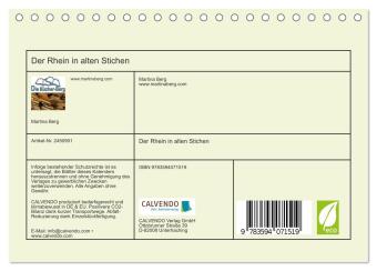 Der Rhein in alten Stichen (Tischkalender 2027 DIN A5 quer), CALVENDO Monatskalender