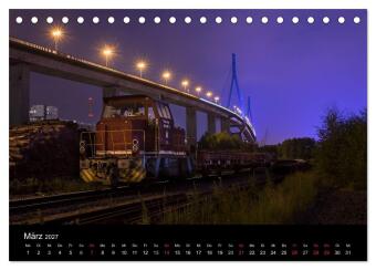 Der Hafen Hamburg bei Tag und Nacht (Tischkalender 2027 DIN A5 quer), CALVENDO Monatskalender