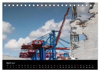 Der Hafen Hamburg bei Tag und Nacht (Tischkalender 2027 DIN A5 quer), CALVENDO Monatskalender