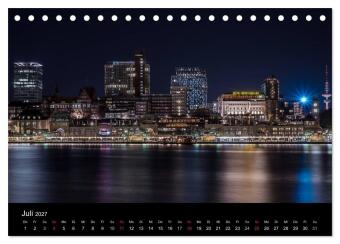 Der Hafen Hamburg bei Tag und Nacht (Tischkalender 2027 DIN A5 quer), CALVENDO Monatskalender
