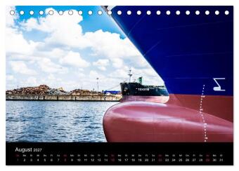 Der Hafen Hamburg bei Tag und Nacht (Tischkalender 2027 DIN A5 quer), CALVENDO Monatskalender