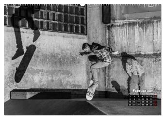 Auf dem Skateboard (Wandkalender 2027 DIN A2 quer), CALVENDO Monatskalender