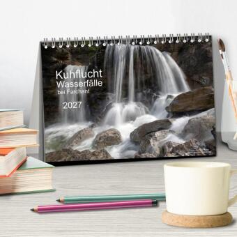 Kuhflucht Wasserfälle bei Farchant (Tischkalender 2027 DIN A5 quer), CALVENDO Monatskalender