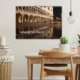 Venedig bei Nacht (Wandkalender 2027 DIN A3 quer), CALVENDO Monatskalender