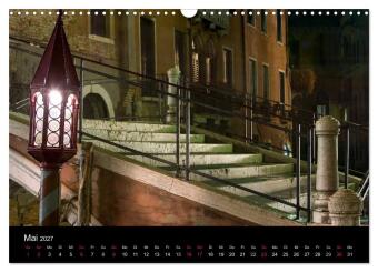 Venedig bei Nacht (Wandkalender 2027 DIN A3 quer), CALVENDO Monatskalender