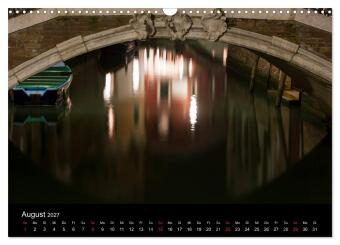 Venedig bei Nacht (Wandkalender 2027 DIN A3 quer), CALVENDO Monatskalender