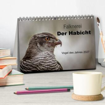 Falknerei Der Habicht (Tischkalender 2027 DIN A5 quer), CALVENDO Monatskalender
