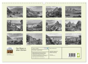 Der Rhein in alten Stichen (Wandkalender 2027 DIN A3 quer), CALVENDO Monatskalender