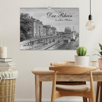 Der Rhein in alten Stichen (Wandkalender 2027 DIN A3 quer), CALVENDO Monatskalender