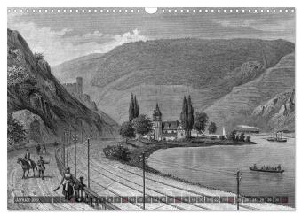 Der Rhein in alten Stichen (Wandkalender 2027 DIN A3 quer), CALVENDO Monatskalender