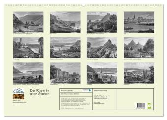 Der Rhein in alten Stichen (Wandkalender 2027 DIN A2 quer), CALVENDO Monatskalender