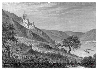 Der Rhein in alten Stichen (Wandkalender 2027 DIN A2 quer), CALVENDO Monatskalender