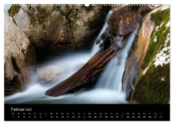 Kuhflucht Wasserfälle bei Farchant (hochwertiger Premium Wandkalender 2027 DIN A2 quer), Kunstdruck in Hochglanz
