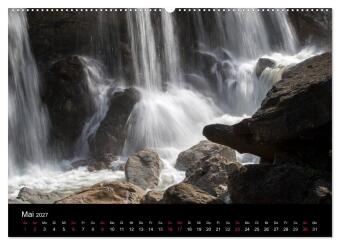 Kuhflucht Wasserfälle bei Farchant (hochwertiger Premium Wandkalender 2027 DIN A2 quer), Kunstdruck in Hochglanz