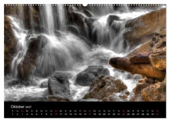 Kuhflucht Wasserfälle bei Farchant (hochwertiger Premium Wandkalender 2027 DIN A2 quer), Kunstdruck in Hochglanz