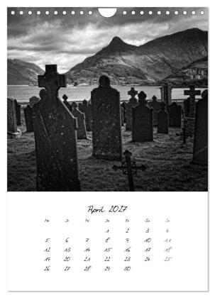 Schottland Monochrom (Wandkalender 2027 DIN A4 hoch), CALVENDO Monatskalender