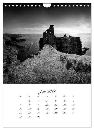 Schottland Monochrom (Wandkalender 2027 DIN A4 hoch), CALVENDO Monatskalender