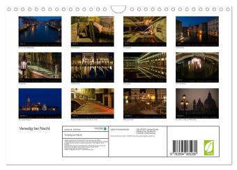 Venedig bei Nacht (Wandkalender 2027 DIN A4 quer), CALVENDO Monatskalender