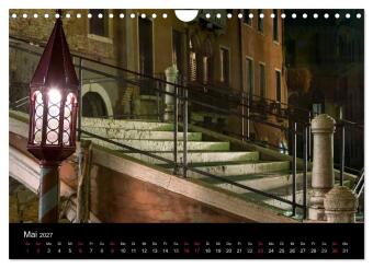 Venedig bei Nacht (Wandkalender 2027 DIN A4 quer), CALVENDO Monatskalender