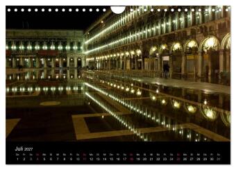 Venedig bei Nacht (Wandkalender 2027 DIN A4 quer), CALVENDO Monatskalender