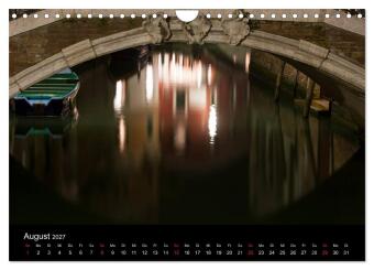 Venedig bei Nacht (Wandkalender 2027 DIN A4 quer), CALVENDO Monatskalender