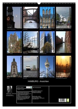 HAMBURG - Ansichten (Wandkalender 2027 DIN A2 hoch), CALVENDO Monatskalender