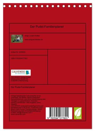 Der Pudel-Familienplaner (Tischkalender 2027 DIN A5 hoch), CALVENDO Monatskalender