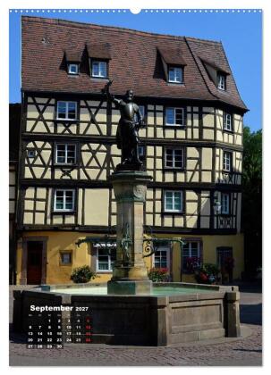 Colmar - Zauberhafte Stadt im Elsass (Wandkalender 2027 DIN A2 hoch), CALVENDO Monatskalender