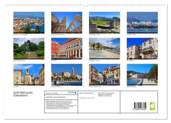 Split Metropole Dalmatiens (hochwertiger Premium Wandkalender 2027 DIN A2 quer), Kunstdruck in Hochglanz