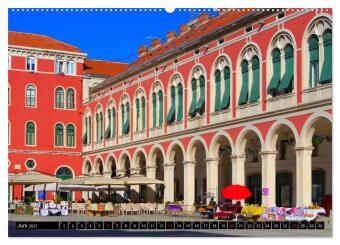 Split Metropole Dalmatiens (hochwertiger Premium Wandkalender 2027 DIN A2 quer), Kunstdruck in Hochglanz