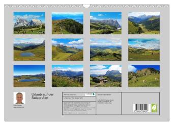 Urlaub auf der Seiser Alm (Wandkalender 2027 DIN A3 quer), CALVENDO Monatskalender