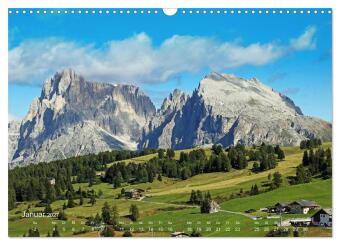 Urlaub auf der Seiser Alm (Wandkalender 2027 DIN A3 quer), CALVENDO Monatskalender