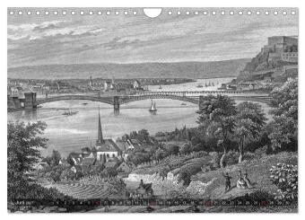 Der Rhein in alten Stichen (Wandkalender 2027 DIN A4 quer), CALVENDO Monatskalender