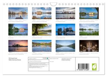 Schweriner Märchenschloss (Wandkalender 2027 DIN A4 quer), CALVENDO Monatskalender
