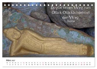 Reisefreu(n)de: Leben in Harmonie - buddhistische Zitate (Tischkalender 2027 DIN A5 quer), CALVENDO Monatskalender