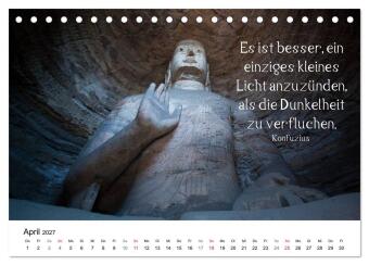 Reisefreu(n)de: Leben in Harmonie - buddhistische Zitate (Tischkalender 2027 DIN A5 quer), CALVENDO Monatskalender
