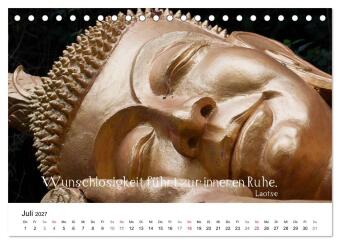Reisefreu(n)de: Leben in Harmonie - buddhistische Zitate (Tischkalender 2027 DIN A5 quer), CALVENDO Monatskalender