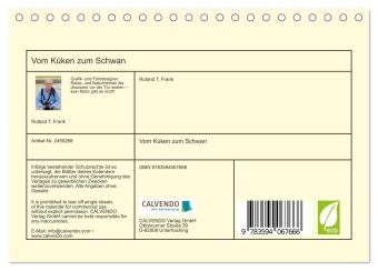 Vom Küken zum Schwan (Tischkalender 2027 DIN A5 quer), CALVENDO Monatskalender