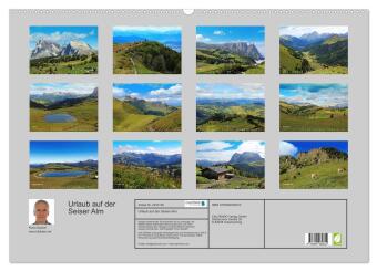 Urlaub auf der Seiser Alm (Wandkalender 2027 DIN A2 quer), CALVENDO Monatskalender