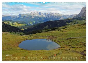 Urlaub auf der Seiser Alm (Wandkalender 2027 DIN A2 quer), CALVENDO Monatskalender