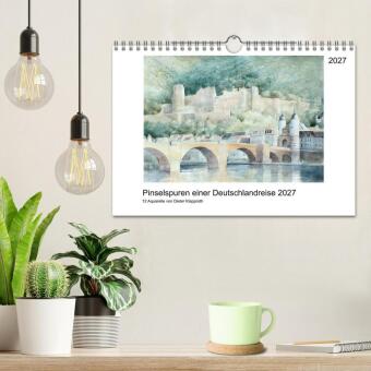Pinselspuren einer Deutschlandreise - 12 Aquarelle von Dieter Klapproth (Wandkalender 2027 DIN A4 quer), CALVENDO Monatskalender