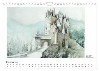 Pinselspuren einer Deutschlandreise - 12 Aquarelle von Dieter Klapproth (Wandkalender 2027 DIN A4 quer), CALVENDO Monatskalender